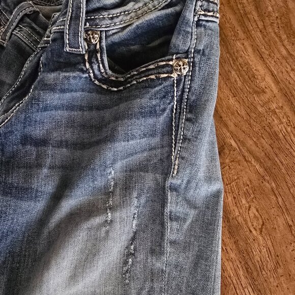 Miss Me Distressed Jeans Women's SZ 29 Boot Cut Inseam 33 - Picture 16 of 16